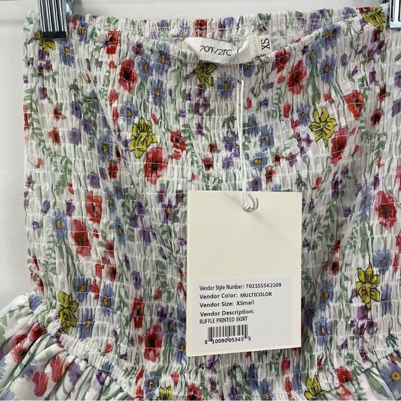 70/21 Ruffle Floral Print Skirt Size XS - Picture 5 of 7